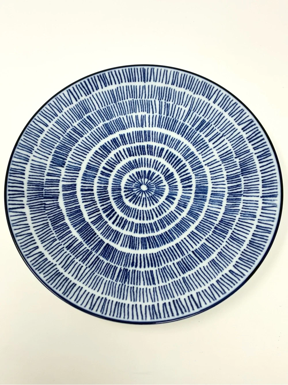 IKEA ENTUSIASM Porcelain Side Plates Blue & White Pattern 7” Set of 4 Farmhouse